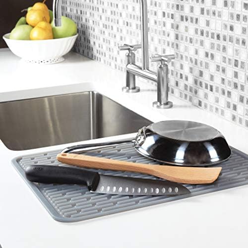 OXO Good Grips 13265200MLNYK Silicone Draining Mat Grey - Image 7