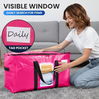 TAILI 8 Pack Pink Extra Large Moving Bags,Storage Bags with Visible Window - Image 5