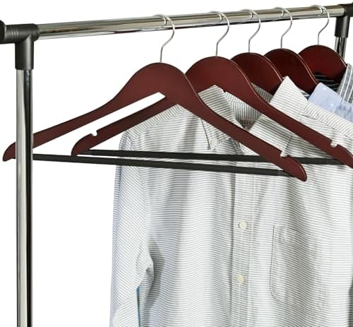 Honey-Can-Do No Slip Wooden Coat Hangers, Cherry Wood, 24-Pack - Image 6