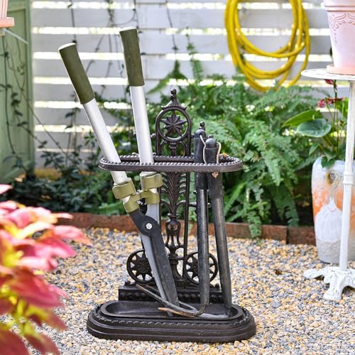 Sungmor Cast Iron Freestanding Umbrella Stand with Detachable Drip Tray - Image 4