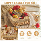 Suzile 4 Pack Wicker Storage Baskets, Water Hyacinth Seagrass, L M S - Image 4
