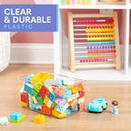 Plastic Food Storage 8 Pack Clear Container Bin with Handles for Organizing Kitchen, Pantry, Fridge, Freezer, Pantry,Bathroom. 10"x6"x5" - Image 5