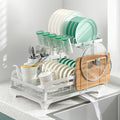 2 Tier Dish Drying Rack without Installation Metal for Kitchen Counter by IBEDMAZIE