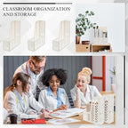 Glenmal 12 Pack Magazine File Holder Organizers Vertical Desk, White - Image 6