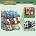 Sonyabecca 6 Pack Stackable Can Organizer for Pantry Cabinet Food Storage - Image 5