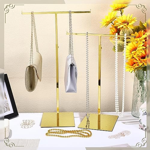 Leinuosen 4 Pcs Tabletop Purse Display Stand Metal T Bar Display - Image 5