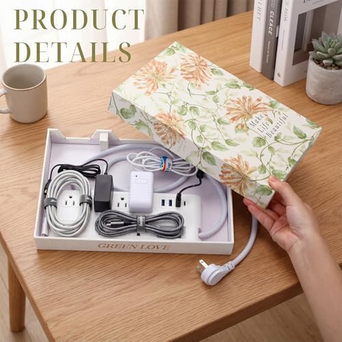 SiliFine Book Shape Cord Hider Box, Vintage Floral - Image 3