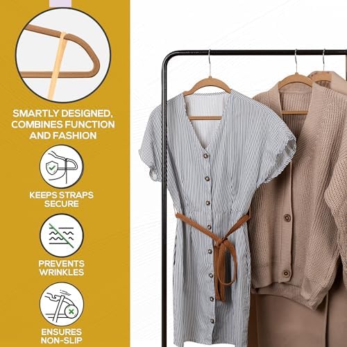 Techzoo 50 Pack New Premium Quality Velvet Hangers Ultra Thin Non Slip Adult Felt Space Saving Hangers for Closet Heavy Duty Coat Pants Jackets Dress Hangers 360° Swivel Hook Hold Upto 10 lbs Bronze - Image 4