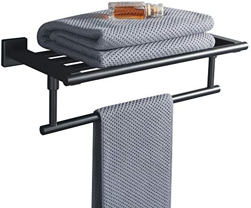 Alise Towel Racks for Bathroom Wall Mount 16 Inch,Matte Black by Alise