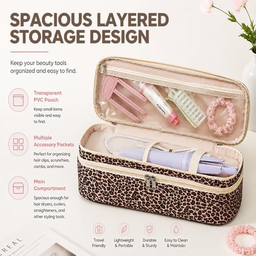Hair Tool Travel Bag, Leopard - Image 2