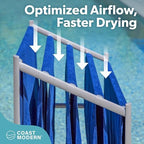 Coast Modern Pool Towel Rack – Choose Your Color - Outdoor & Indoor 5 Beach Towel PVC Drying Rack - Image 5