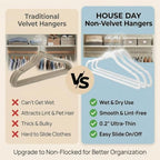 HOUSE DAY Ivory Plastic Hangers 50 Pack - Ultra-Thin Heavy Duty Non-Velvet - Image 6