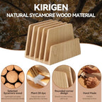 KIRIGEN Wooden Mail Organizer, 5-Slot File Holder for Desk, Natural 5K-NA - Image 7