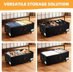 Under Bed Storage with Wheels, Dorm Room Organizer for Clothes Shoes Toys - Image 7
