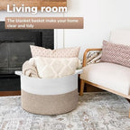 Goodpick Large Woven Basket for Blankets Fit Nursery & Living Room, 85L - Image 2