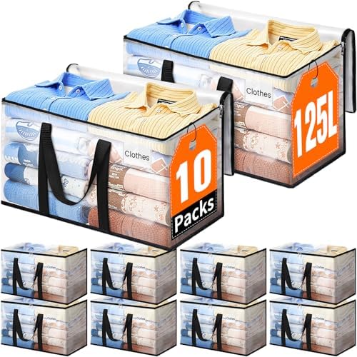 Moving Bags, Extra Large Heavy Duty Storage Bags, 125L, 10 Packs by EpicTotes