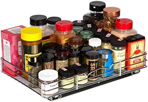 Pull Out Spice Rack for Cabinet, Spice Organizer 16 ⅜"W x 10 ⅜"D x 2 ¾"H - Image 5