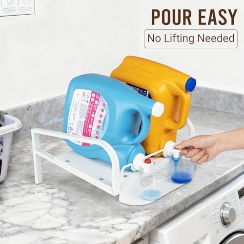 Laundry Detergent Holder Stand with Drip Tray, Liquid Detergent Riser - Image 3