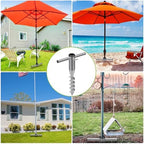 Beach Umbrella Sand Anchor for 1-2" Outdoor Umbrella Poles - Image 3