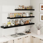 RICHFOCUS 72Inch Floating Shelves for Wall 1Pack, Black, 8" Deep - Image 5