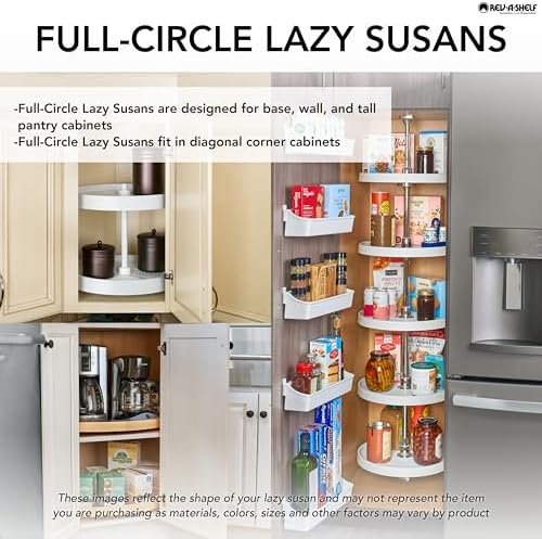 Rev-A-Shelf 20" Full-Circle Dual Tier Lazy Susan for Corner Wall Cabinets - Image 3