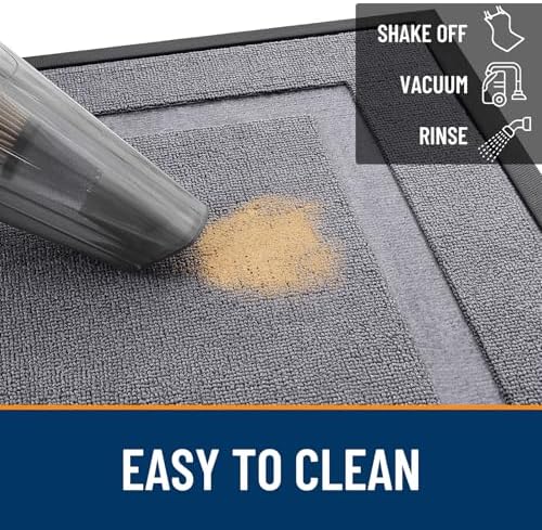 OLANLY Front Door Mat Outside 47x23, All-Season Heavy-Duty Rubber Doormat - Image 5