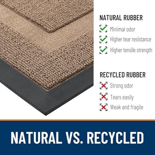OLANLY Front Door Mat Outside 59x34, All-Season Heavy-Duty Rubber Doormat - Image 3