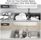 MAJALiS Grey Expandable Dish Drying Rack Over Sink with Extra Drying Mat - Image 2