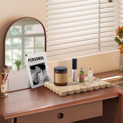 Scalloped Natural Travertine Tray - Decor Stone Tray for Bathroom & Vanity - Image 5