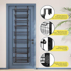 Over The Door Pantry Organizer, 8-Tier Over The Door Organizer with Adjustable Baskets, Metal Hanging Spice Rack for Pantry Organizers and Storage, Suitable for Kitchen Laundry Room & Bathroom, Black - Image 3