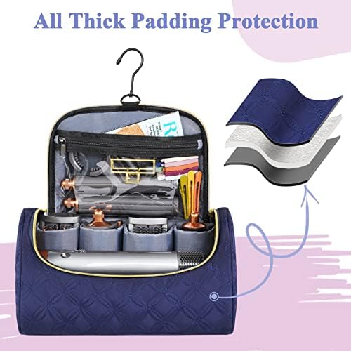 Mancro Padded Travel Case Compatible with Dyson Airwrap, Blue - Image 3