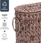 Coeusy Toilet Paper Basket with Lid, Wicker Basket for Bathroom Organizer - Image 4