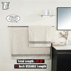 JQK Double Bath Towel Bar, 39 Inch 304 Stainless Steel Thicken 1mm Towel Rack for Bathroom, Bath Towel Holder Polished Chrome Wall Mount, Useable Length 36 Inch, TB100L36-CH - Image 3