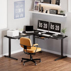FLEXISPOT 71 x 63 Reversible L-Shaped Corner Standing Desk with Drawers - Image 2