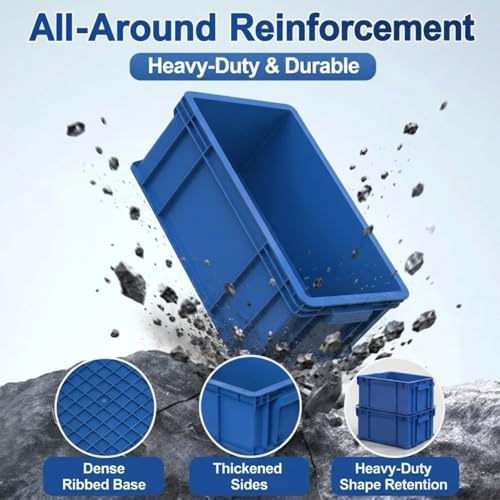 3-Pack Heavy Duty Part Bins, Stackable Tool Storage Bin for Hardware - Image 2