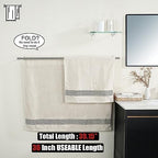 JQK Double Bath Towel Bar, 39 Inch 304 Stainless Steel Thicken 1mm Towel Rack for Bathroom, Bath Towel Holder Brushed Wall Mount, Useable Length 36 Inch, TB100L36-BN - Image 3