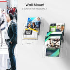 MaxGear Acrylic Brochure Holder 6"x9", 4 Tier, 2 Pack - Image 4