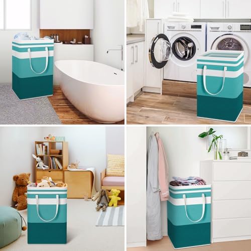 HomeHacks 2 Pack Large Laundry Baskets, Laundry Hampers Bags (Green 88Lx2) - Image 6