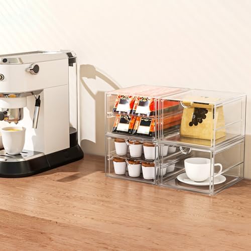 caktraie 4-Drawer Acrylic Storage Organizer for Desk, Crafts,Vanity - Image 5