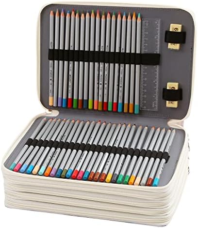 Portable Colored 250 Slots Pencil case Organizer with Printing Pattern for Watercolor Pens or Markers, Pencil Case Organizer for Artist - Image 3