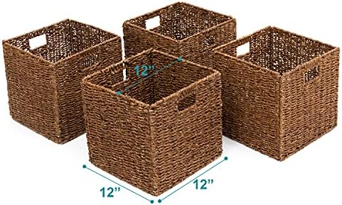 Foldable Storage Basket with Iron Wire Frame By Trademark Innovations (Set of 4) - Image 5