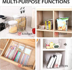 Clear Plastic Storage Bins 8 Pack - Pantry Organizers and Storage, Fridge Organizer for Kitchen, Cabinet, Freezer, Bathroom, Clost, Home Organization - Image 4