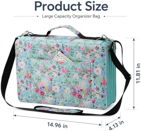 600-Slot Colored Pencil Case, 5-Layer Zipper with Shoulder strap and Handle - Image 2