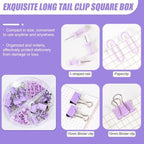 Gawsey Desk Organizers and Accessories with Desk Organizer 360° Rotating Pen Holder and Office Supplies, Cute Stationery Supplies Set (Purple) - Image 6