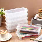 Gueevin 24 Pcs Pencil Box Clear Plastic Pencil Case, White - Image 4