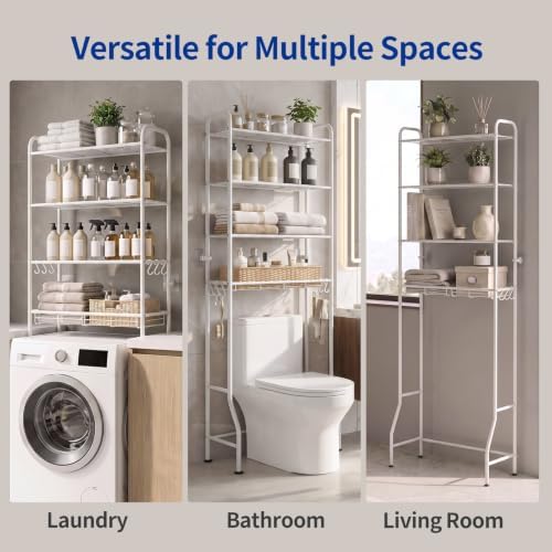 Delamu Over Toilet Storage Rack, 4 Tiers (71.9" H) Bathroom Organizer Shelf - Image 7
