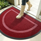 OLANLY Half Circle Front Door Mat Outside 35x23 All-Season Rubber Doormat by OLANLY