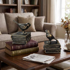 Dosker Bird Decorative Book Ends for Shelves (Retro Bronze) - Image 6