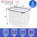 Sorbus Air Tight Pantry Storage Containers, with Lids (6 Pack) - Image 4