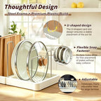 Expandable Pot and Pan Organizer Under Cabinet with 12 Adjustable Dividers - Image 4